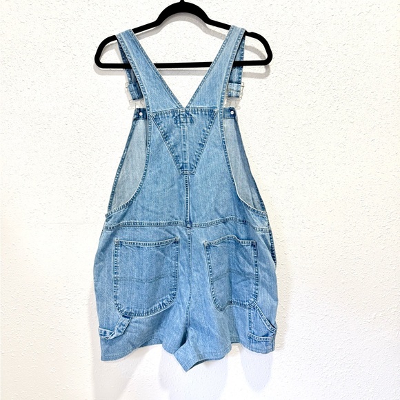 Cherokee Light Blue Denim Overalls with Floral Embroidery XL - Picture 6 of 7